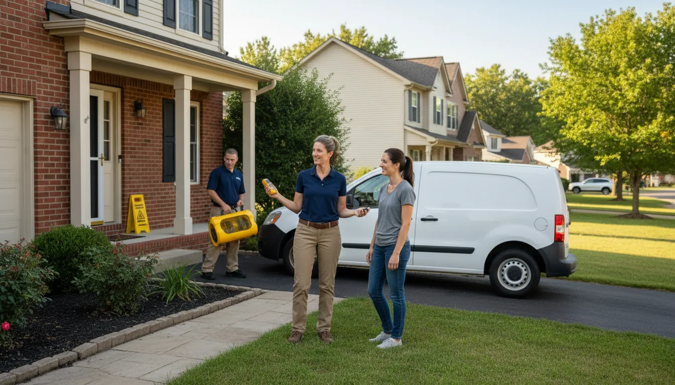 Residential water damage restoration in Como, MS